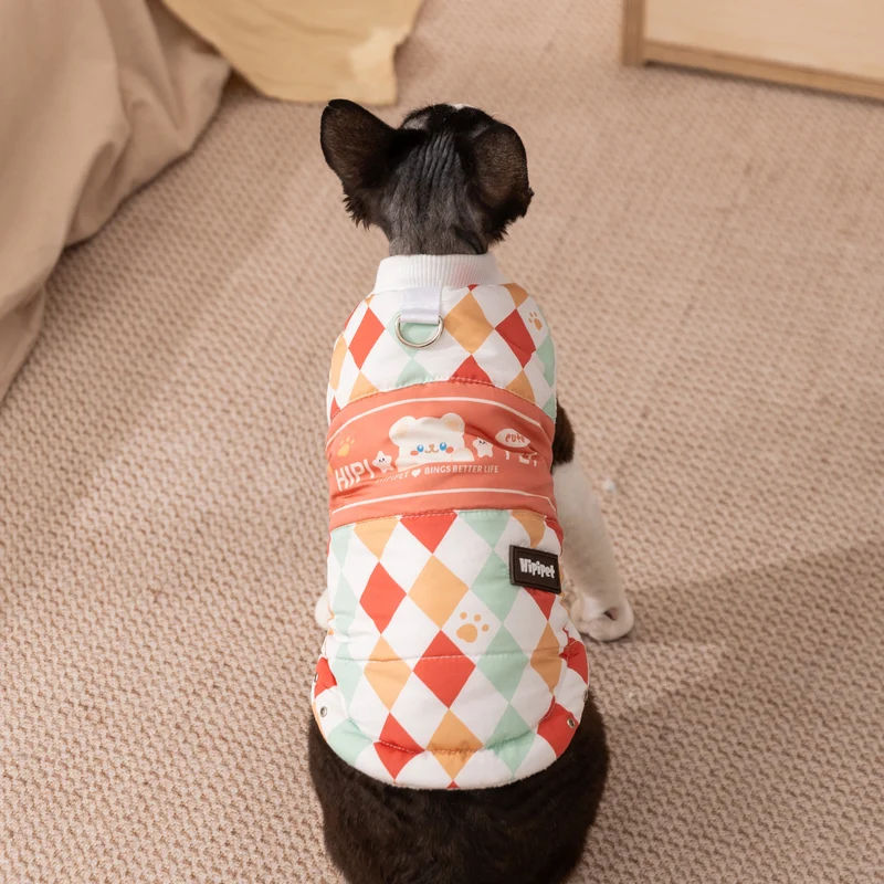 Katzenpullover, kariert, wärmend