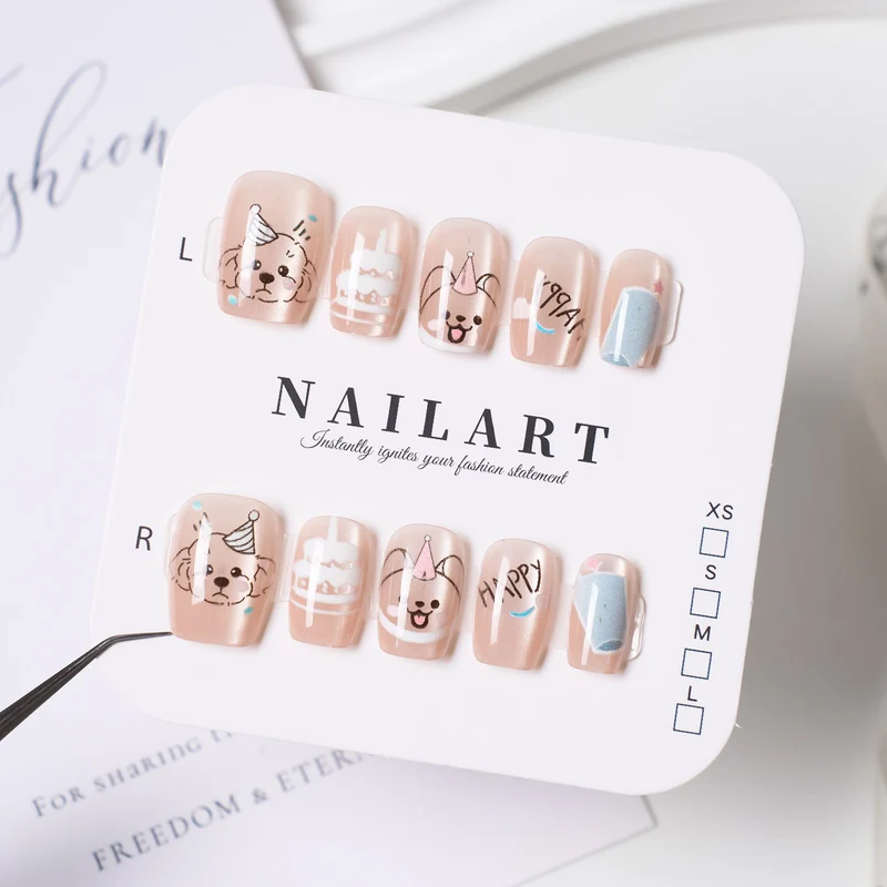Dekorativer Luxus Press-On Nagelkunst Set