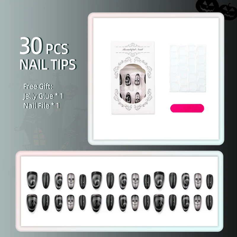 Gothic Themen Press-On Nagelkunst Set