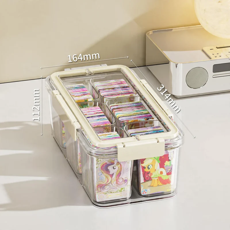 Kartenkollektions-Organizer, transparent, 5 Fächer