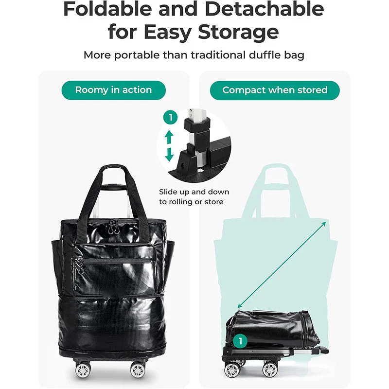 Rollbare multifunktionale Reisetasche mit mehreren Fächern Skanto