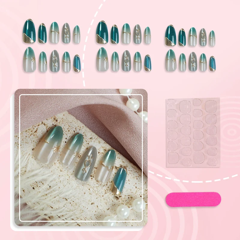 Glamouröser Gradient Press-On Nagelset