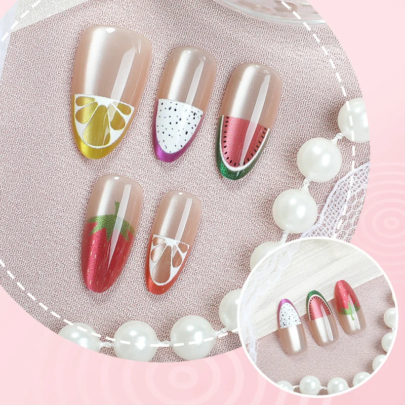 Frucht-inspiriertes Press-On Nagelkunst-Set