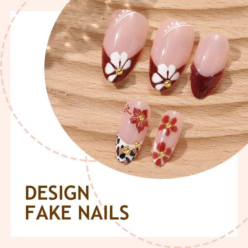 Floral Blossom Dekorative Press-On Nagelset