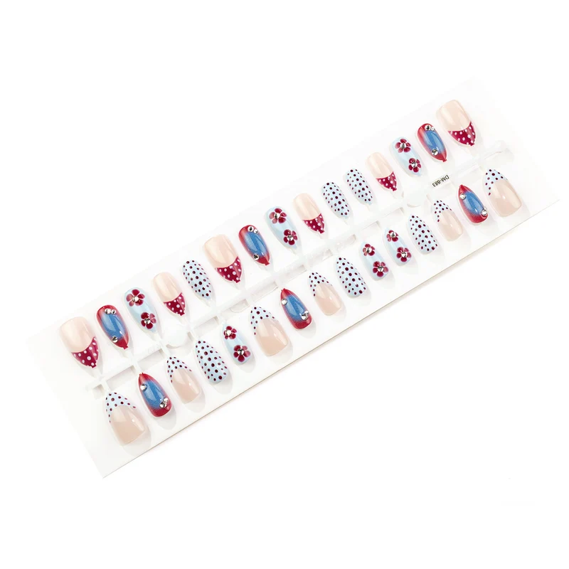 Blumenkarten-Händedruck-Nagelset