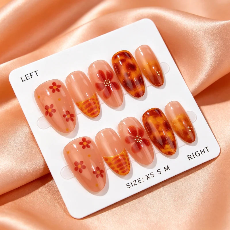 Blumen Kunst Press-On Nagelset