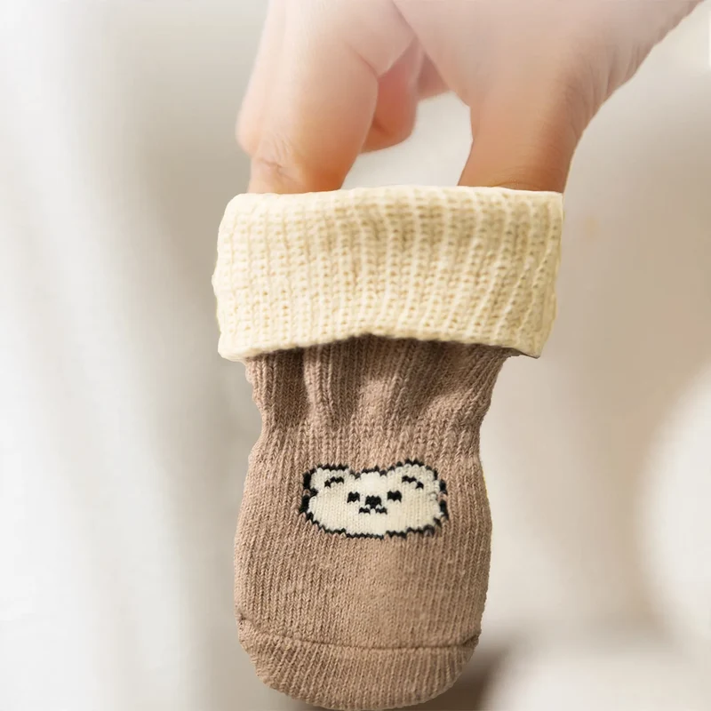 Hundensocken, Baumwolle, 4er-Set, rutschfest