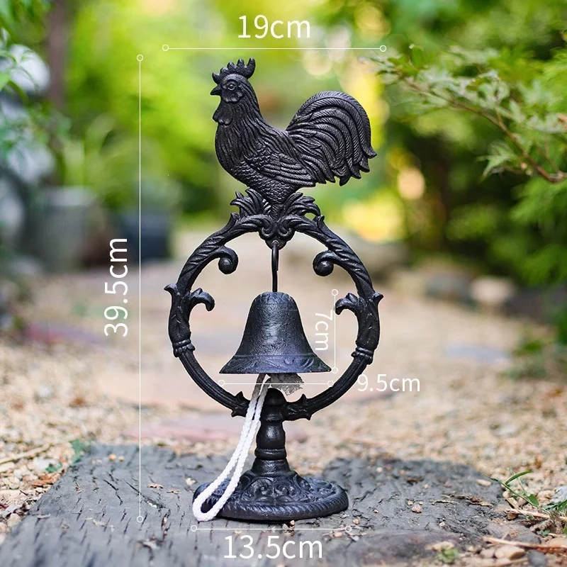 Gusseisen-Tischglocke, Hahn-Design