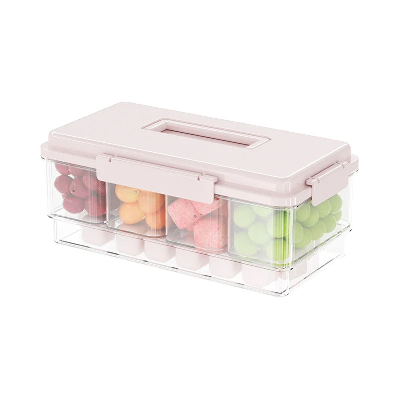 Geteilte Frischhaltebox mit Tragegriff, 1–2 L