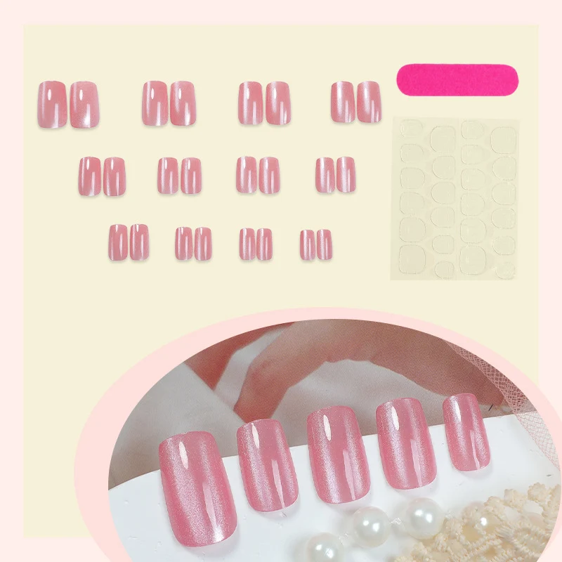 Elegantes Glitter-Akzent Press-On Nagelset
