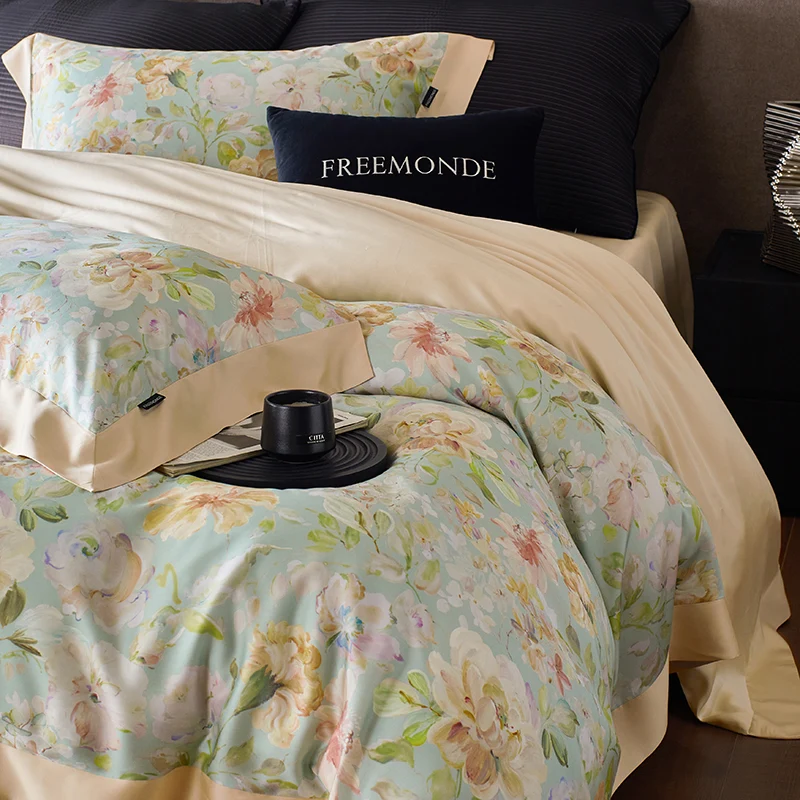 Bettwäsche-Set aus Lyocell mit Blumenmuster