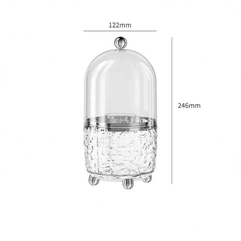 Drehbarer Kosmetik-Organizer mit Staubschutz, 8 L