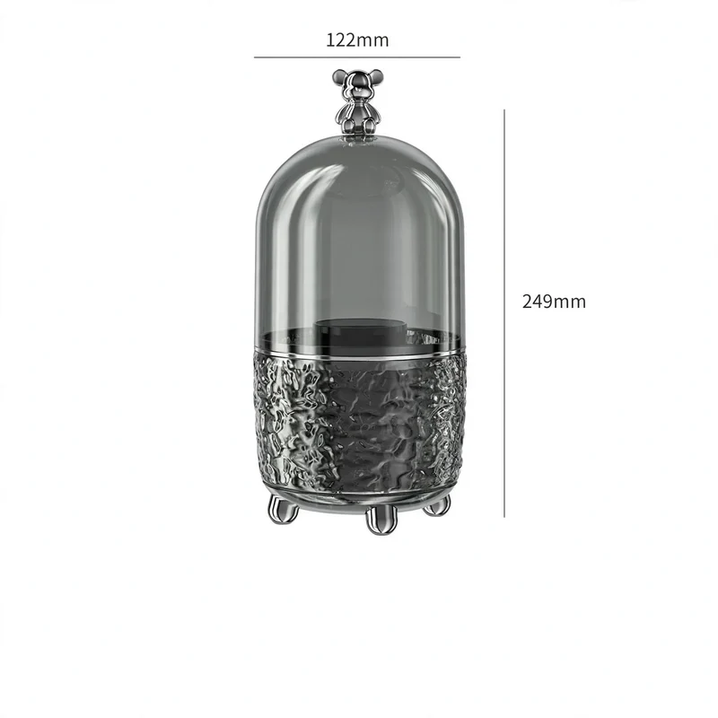 Drehbarer Kosmetik-Organizer mit Staubschutz, 8 L