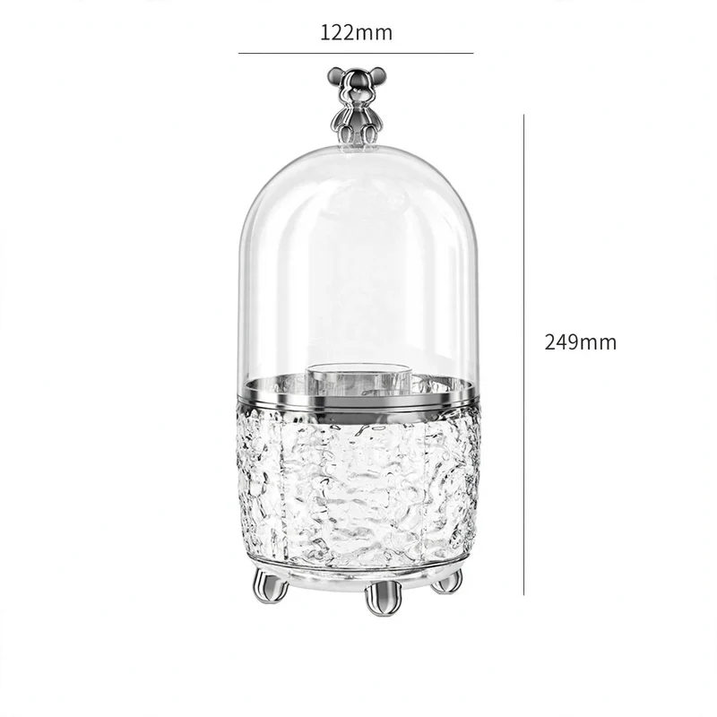 Drehbarer Kosmetik-Organizer mit Staubschutz, 8 L