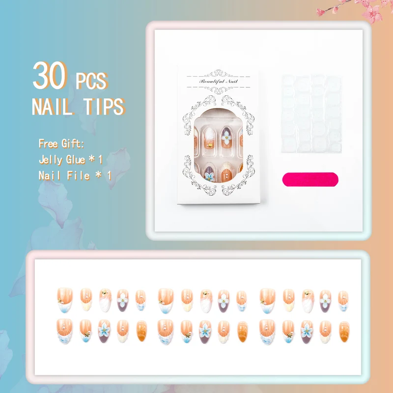 Florales Eleganz Nagelkunst Set