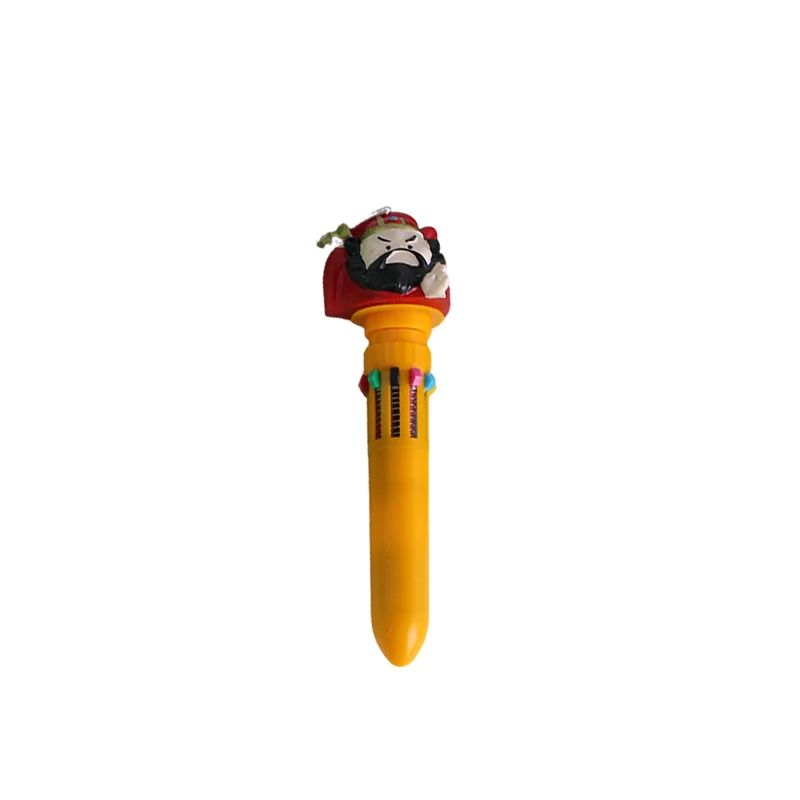 Mehrfarbkugelschreiber mit Figuren-Design, 10 Farben