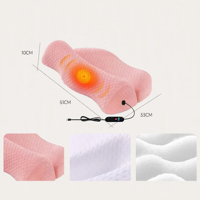 Nackenstützkissen aus Memory-Foam mit Wärmefunktion