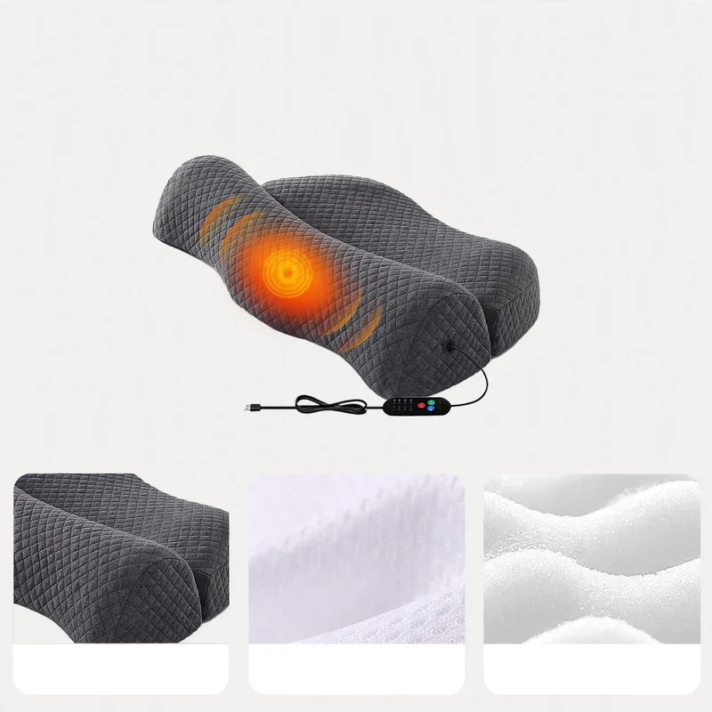 Nackenstützkissen aus Memory-Foam mit Wärmefunktion