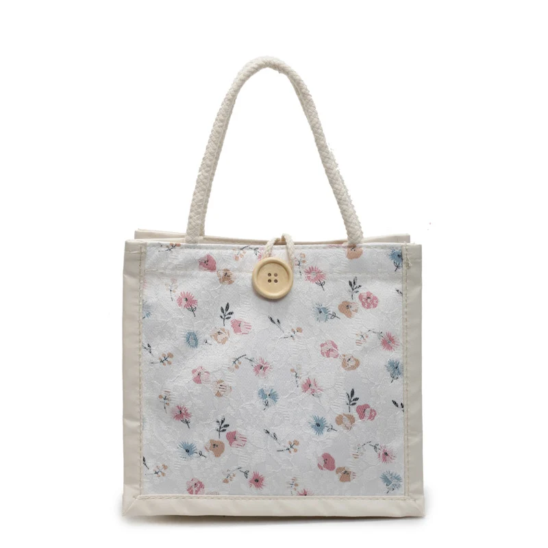 Blumemuster Handgefertigte Tragetasche