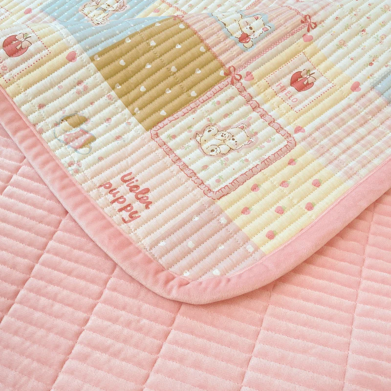 Baumwoll-Tagesdecke mit Babyfleece, 3-teilig