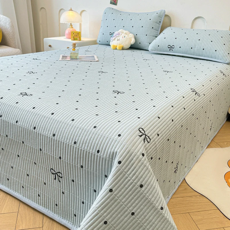 Baumwoll-Tagesdecke mit Babyfleece, 3-teilig