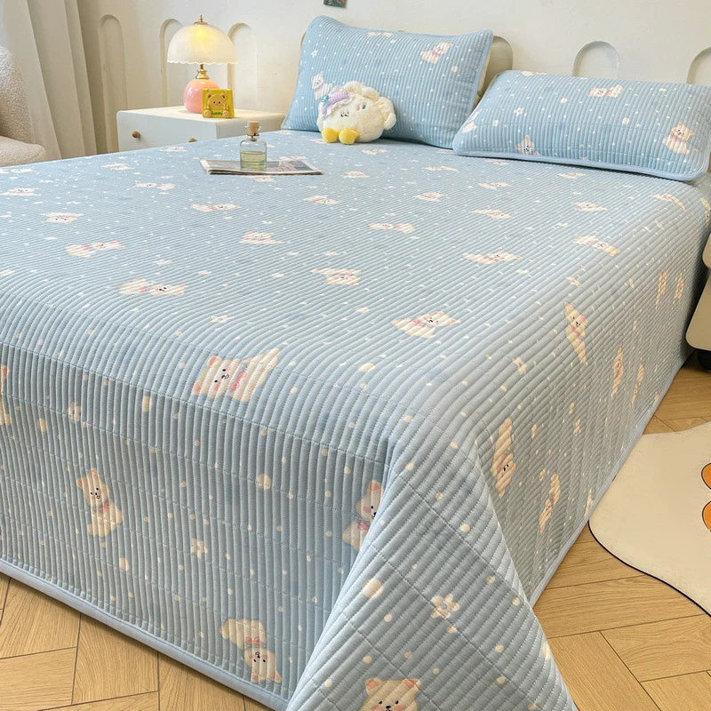 Baumwoll-Tagesdecke mit Babyfleece, 3-teilig