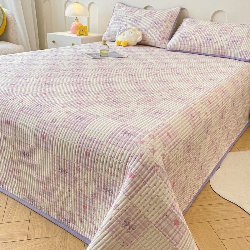 Baumwoll-Tagesdecke mit Babyfleece, 3-teilig