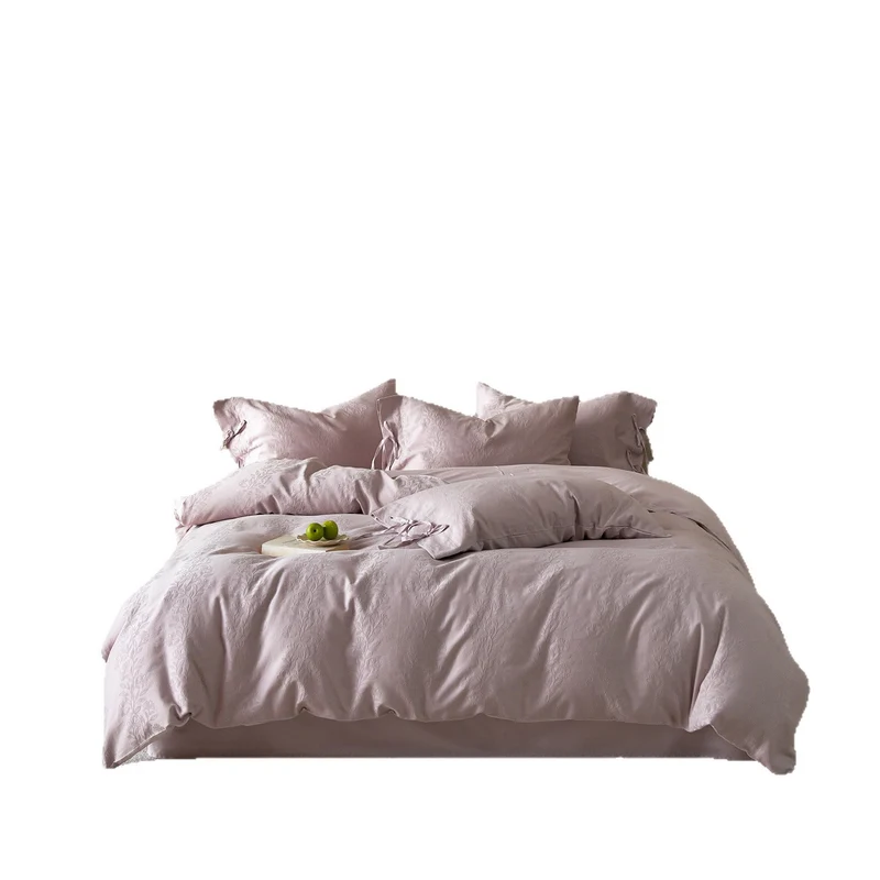 Baumwoll-Bettwäsche 4-teilig, 1,8 m, Jacquard-Muster