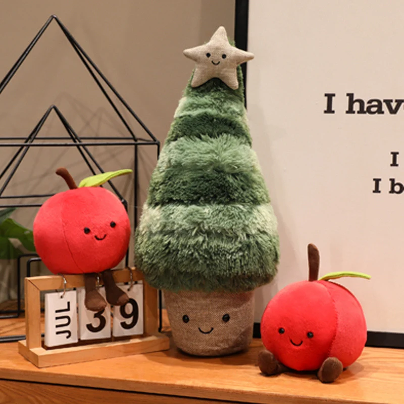 Weihnachts-Plüschfigur, Apfel-Design