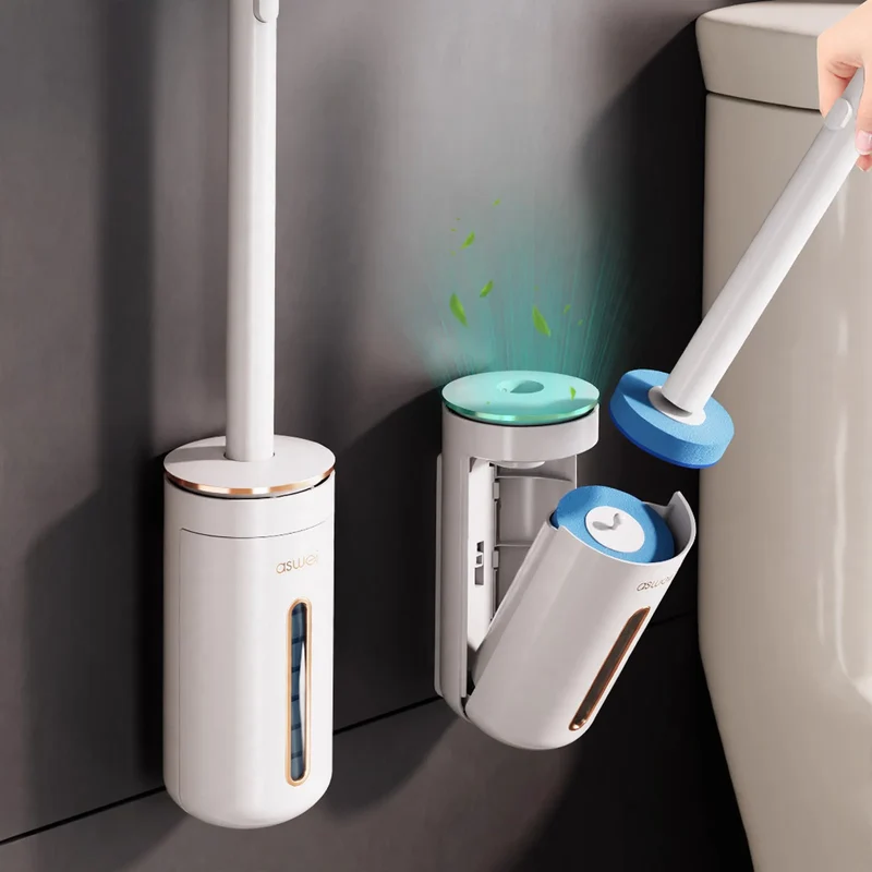 Toilettenbürste mit austauschbaren Bürstenköpfen