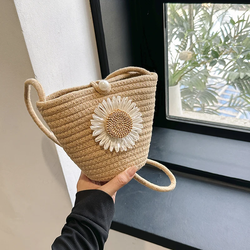Blumenakzent Handgefertigte Schultertasche