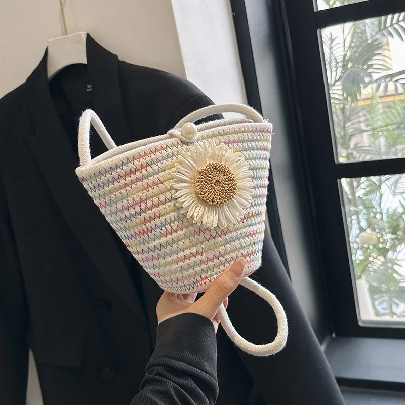 Blumenakzent Handgefertigte Schultertasche