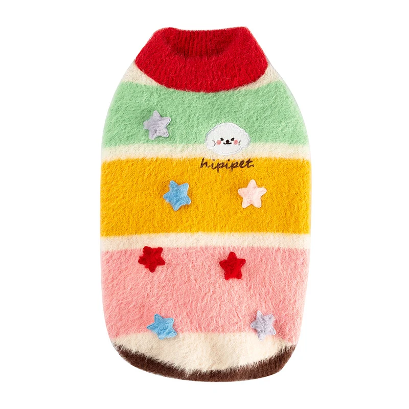 Hundepullover Fleece, Cartoon-Sterne, Herbst-Winter