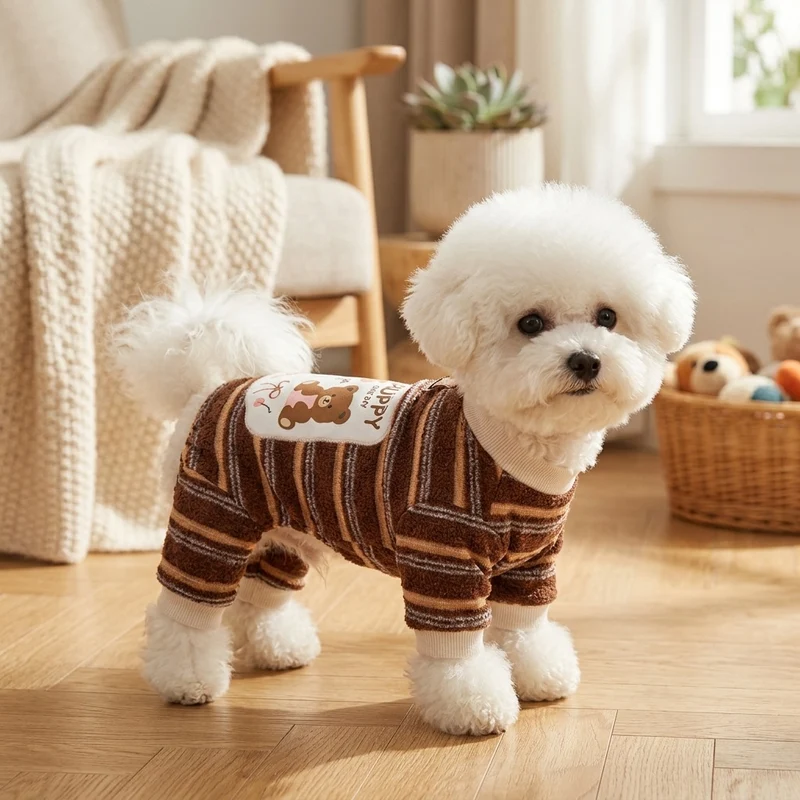 Hundekleidung, vierbeinig, Polyester, Cartoon-Design
