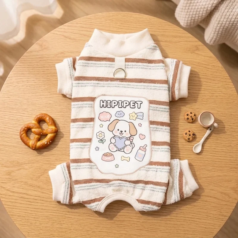 Hundekleidung, vierbeinig, Polyester, Cartoon-Design