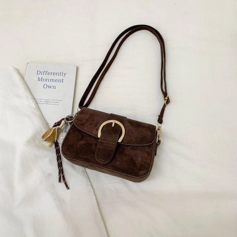 Elegante Wildleder Umhängetasche