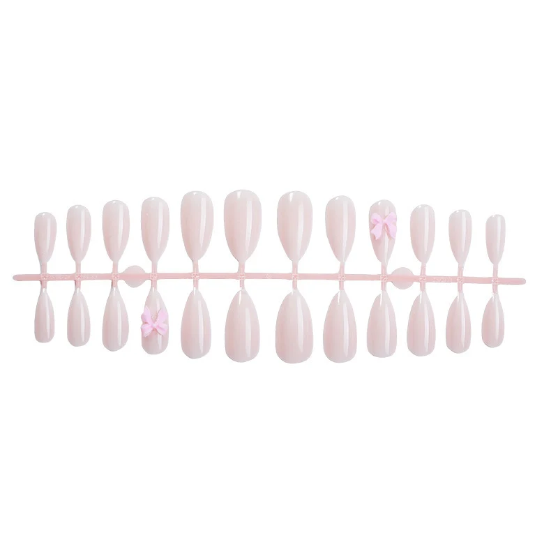 Elegante Ombre Schleifen Design Druck-auf Nägel