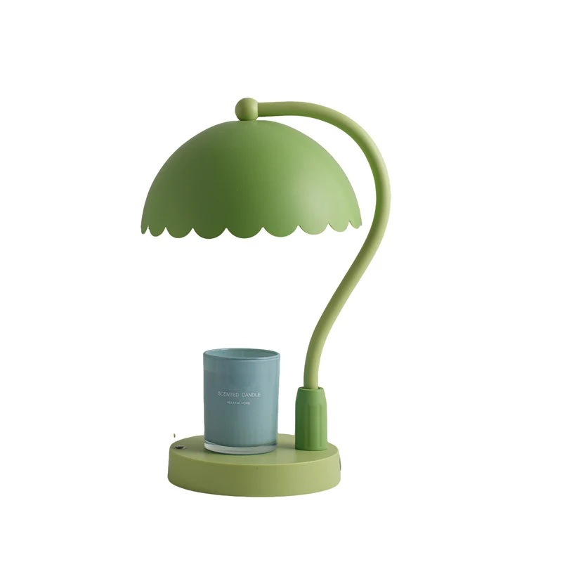 Tischlampe mit Duftkerze und Hebelmechanismus