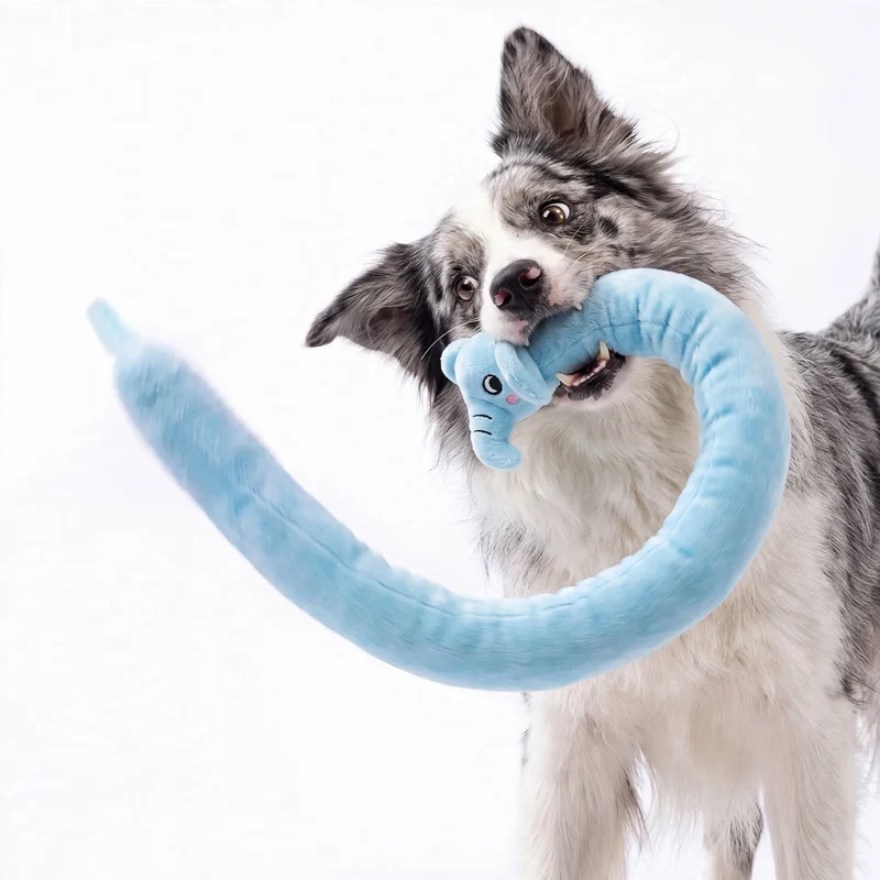 Plüsch-Hundespielzeug mit Seilkonstruktion und Quietscher