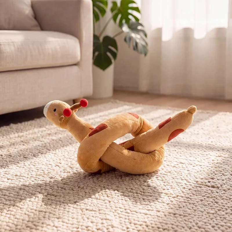 Plüsch-Hundespielzeug mit Seilkonstruktion und Quietscher