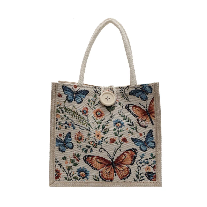 Bestickte Floral-Tragetasche