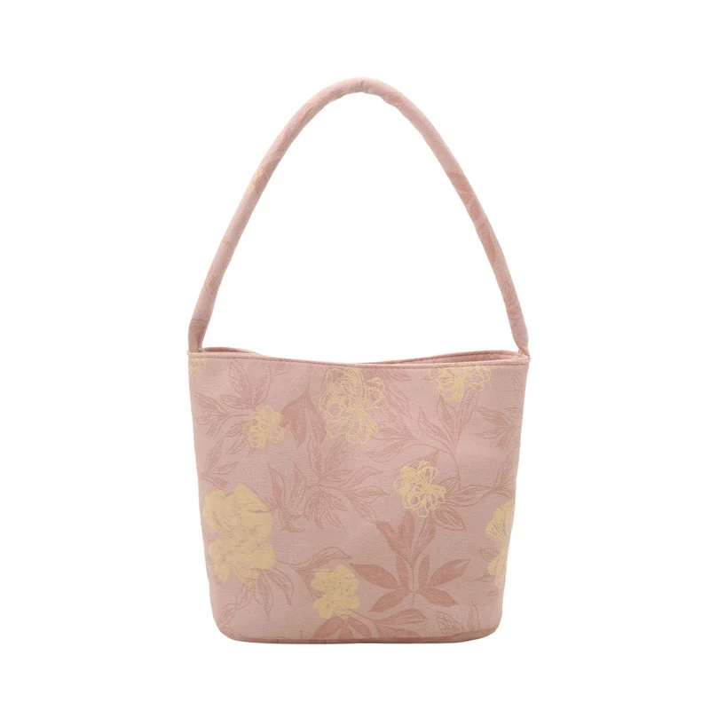 Bestickte florale Schultertasche