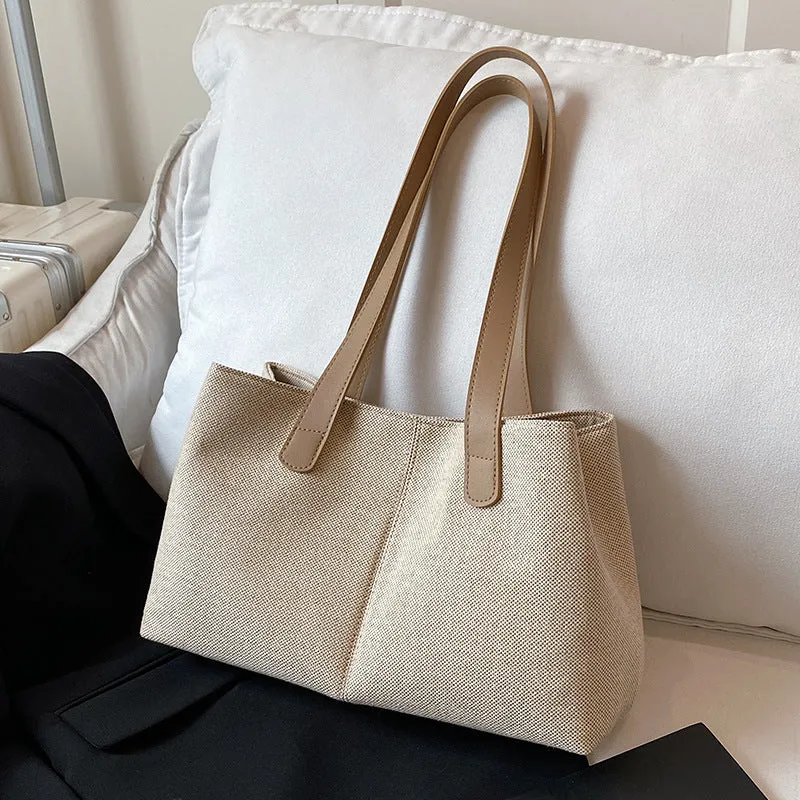 Elegante strukturierte Canvas-Handtasche