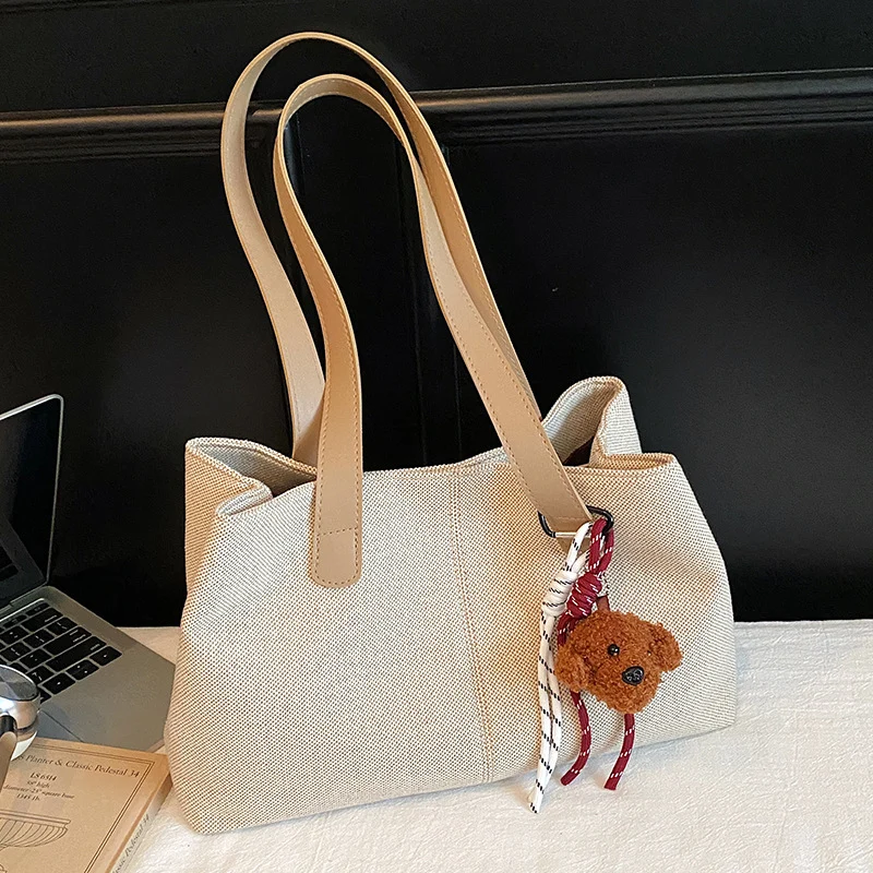 Elegante strukturierte Canvas-Handtasche