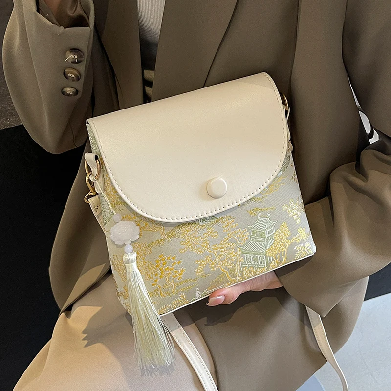 Elegante Texturierte Mini Umhängetasche