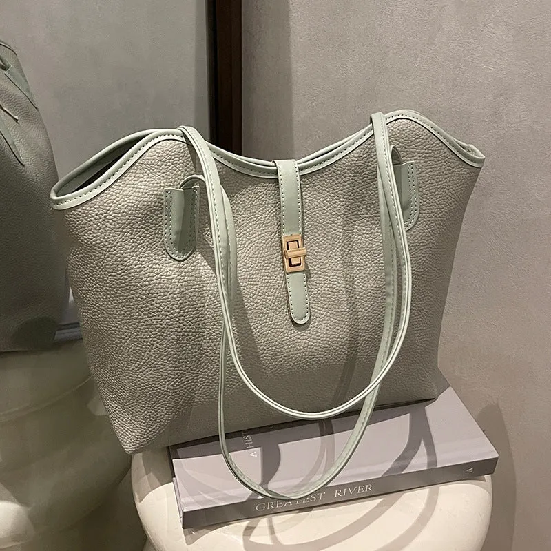 Elegante Strukturierte Leder Tote Bag