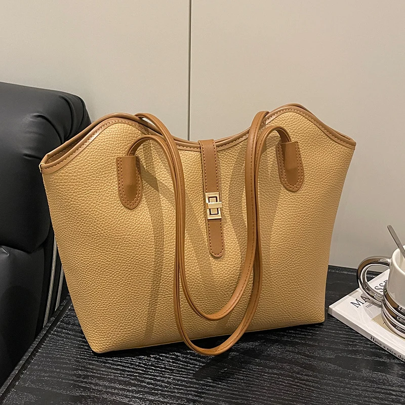 Elegante Strukturierte Leder Tote Bag