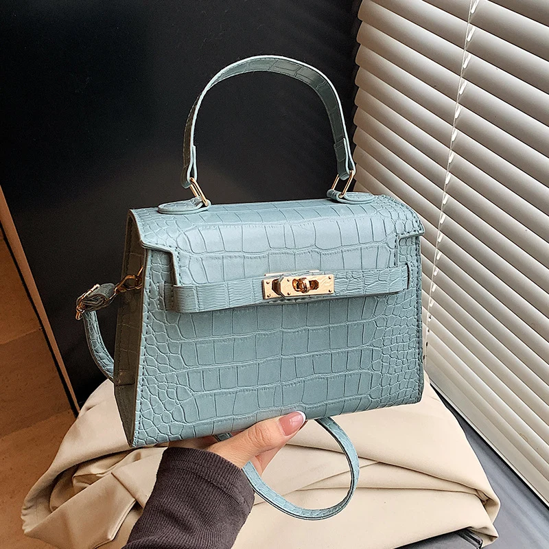 Luxuriöse Krokodil Prägung Handtasche