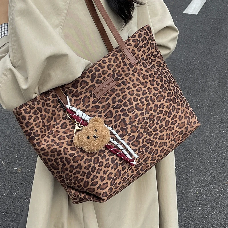 Leopardenmuster Canvas Einkaufstasche