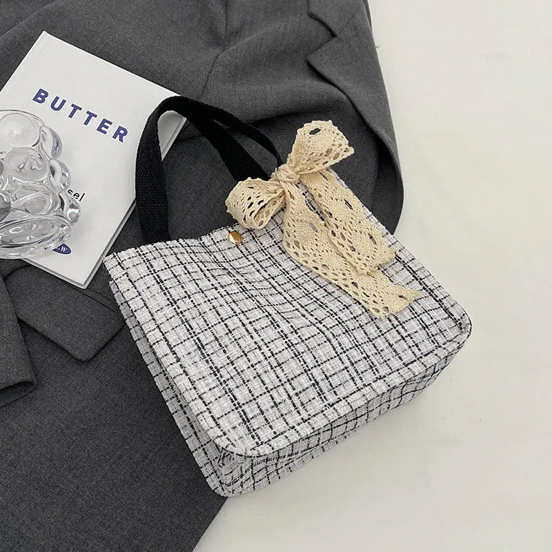 Spitzen-Detail Strukturierte Tote Bag